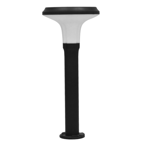 GLOBOSTAR® VEGGIE 12115 Φωτιστικό Κολωνάκι Κήπου LED 10W 500lm 120° με Ενσωματωμένο Φωτοβολταϊκό Panel 6V 2W & Επαναφορτιζόμενη Μπαταρία Li-ion 3.2V 6000mAh με Αισθητήρα Κίνησης-Ημέρας-Νύχτας Αδιάβροχο IP65 Ψυχρό Λευκό 6000K - Γκρι Ανθρακί - Μ26.5 x Π26.5 x Υ60cm - 2 Χρόνια Εγγύηση