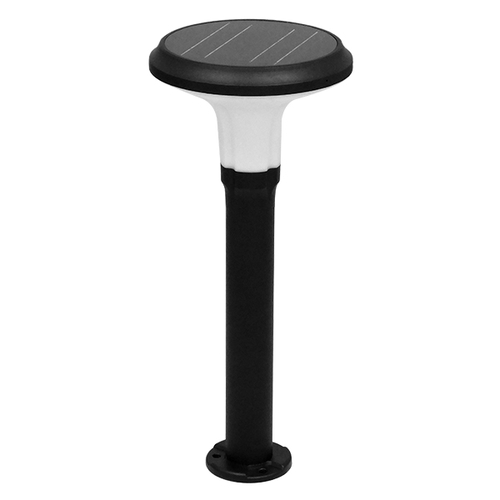 GLOBOSTAR® VEGGIE 12115 Φωτιστικό Κολωνάκι Κήπου LED 10W 500lm 120° με Ενσωματωμένο Φωτοβολταϊκό Panel 6V 2W & Επαναφορτιζόμενη Μπαταρία Li-ion 3.2V 6000mAh με Αισθητήρα Κίνησης-Ημέρας-Νύχτας Αδιάβροχο IP65 Ψυχρό Λευκό 6000K - Γκρι Ανθρακί - Μ26.5 x Π26.5 x Υ60cm - 2 Χρόνια Εγγύηση