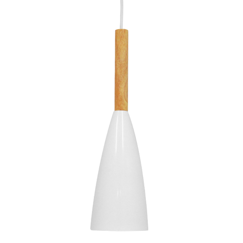 GLOBOSTAR® DILLON 00876 Μοντέρνο Κρεμαστό Φωτιστικό Οροφής με Ντουί 1 x E27 AC 220-240V IP20 - Λευκό - Μ11 x Π11 x Υ36cm