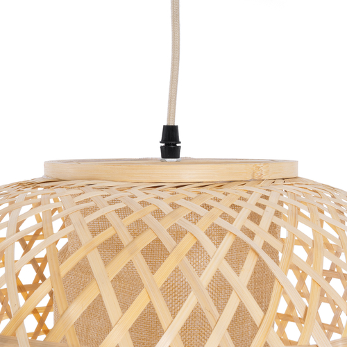 GLOBOSTAR® MAURITIUS 00901 Boho Κρεμαστό Φωτιστικό Οροφής με Ντουί 1 x E27 AC 220-240V IP20 - Μπεζ - Μ40 x Π40 x Υ60cm