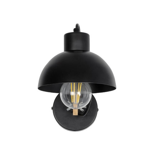 GLOBOSTAR® GRANT 00902 Μοντέρνο Φωτιστικό Τοίχου - Απλίκα με Ντουί 1 x E27 AC 220-240V IP20 - Μαύρο & Μπεζ - Μ15 x Π23 x Υ22cm