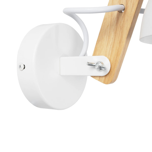 GLOBOSTAR® GRANT 00903 Μοντέρνο Φωτιστικό Τοίχου - Απλίκα με Ντουί 1 x E27 AC 220-240V IP20 - Λευκό & Μπεζ - Μ15 x Π23 x Υ22cm