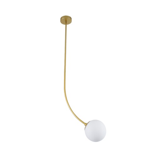 GLOBOSTAR® DRIZZLE 00922 Μοντέρνο Φωτιστικό Οροφής με Ντουί 1 x E27 AC 220-240V IP20 - Λευκό & Χρυσό - Μ15 x Π15 x Υ70cm