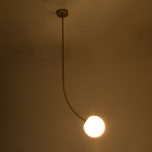 GLOBOSTAR® DRIZZLE 00922 Μοντέρνο Φωτιστικό Οροφής με Ντουί 1 x E27 AC 220-240V IP20 - Λευκό & Χρυσό - Μ15 x Π15 x Υ70cm