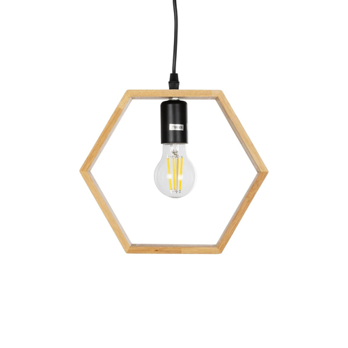 GLOBOSTAR® ELISE 01429 Μοντέρνο Κρεμαστό Φωτιστικό Οροφής με Ντουί 1 x E27 AC 220-240V IP20 - Μπεζ & Μαύρο - Μ26 x Π8 x Υ25cm