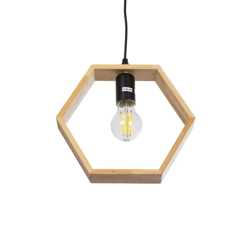 GLOBOSTAR® ELISE 01429 Μοντέρνο Κρεμαστό Φωτιστικό Οροφής με Ντουί 1 x E27 AC 220-240V IP20 - Μπεζ & Μαύρο - Μ26 x Π8 x Υ25cm