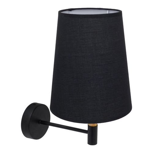 GLOBOSTAR® LYDFORD 01432 Μοντέρνο Φωτιστικό Τοίχου - Απλίκα με Ντουί 1 x E27 AC 220-240V IP20 - Μαύρο & Μπεζ - Μ20 x Π28 x Υ36cm