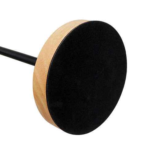 GloboStar® HONOR SQUARE 01435 Μοντέρνο Επιτραπέζιο Φωτιστικό Πορτατίφ Μονόφωτο 1 x E27 IP20 Μαύρο Μέταλλο με Μπεζ Ξύλο - Μ20 x Π20 x Υ42cm