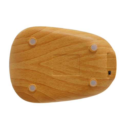 GloboStar® DRAPER 01438 Επιτραπέζιο Φωτιστικό Πορτατίφ LED 6W 500lm 360° DC 5V IP20 Φυσικό Λευκό 4500K Dimmable Μπεζ Ξύλο με Ασημί Μέταλλο - Μ10 x Π14 x Υ33cm - 2 Xρόνια Εγγύηση