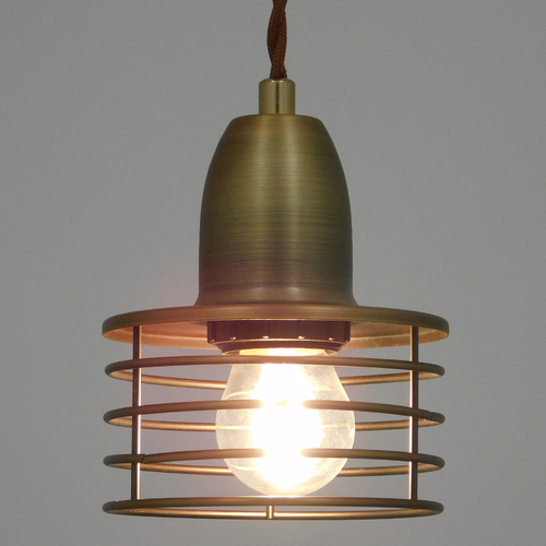 GLOBOSTAR® MANHATTAN 01454 Μοντέρνο Κρεμαστό Φωτιστικό Οροφής με Ντουί 1 x E27 AC 220-240V IP20 - Μπρούτζινο - Μ11 x Π11 x Υ14cm