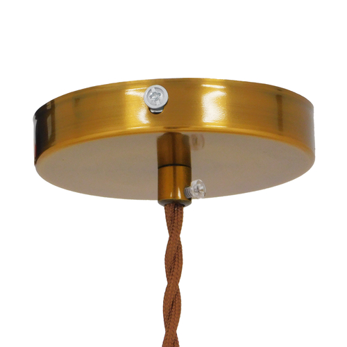 GLOBOSTAR® MANHATTAN 01454 Μοντέρνο Κρεμαστό Φωτιστικό Οροφής με Ντουί 1 x E27 AC 220-240V IP20 - Μπρούτζινο - Μ11 x Π11 x Υ14cm