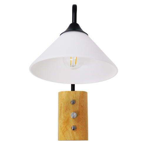 GLOBOSTAR® ALESSIA 01457 Μοντέρνο Φωτιστικό Τοίχου - Απλίκα με Ντουί 1 x E27 AC 220-240V IP20 - Μπεζ & Μαύρο - Μ18 x Π26 x Υ29cm