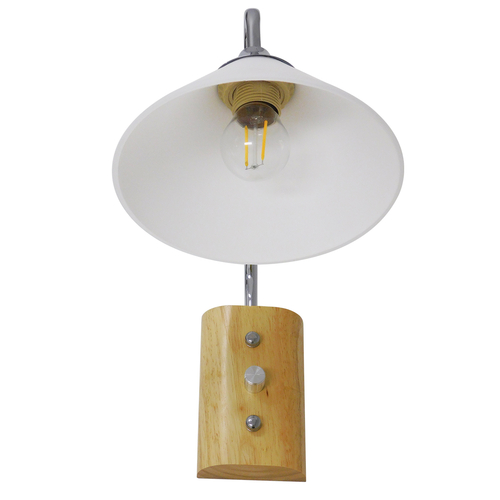 GLOBOSTAR® ALESSIA 01459 Μοντέρνο Φωτιστικό Τοίχου - Απλίκα με Ντουί 1 x E27 AC 220-240V IP20 - Μπεζ & Ασημί - Μ18 x Π26 x Υ29cm