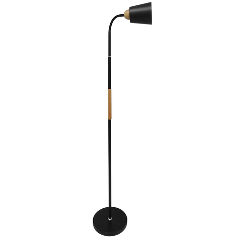 GLOBOSTAR® RIBBON 01585 Μοντέρνο Επιδαπέδιο Φωτιστικό με Ντουί 1 x E27 AC 220-240V IP20 - Μαύρο & Μπεζ - Μ13 x Π13 x Υ164cm
