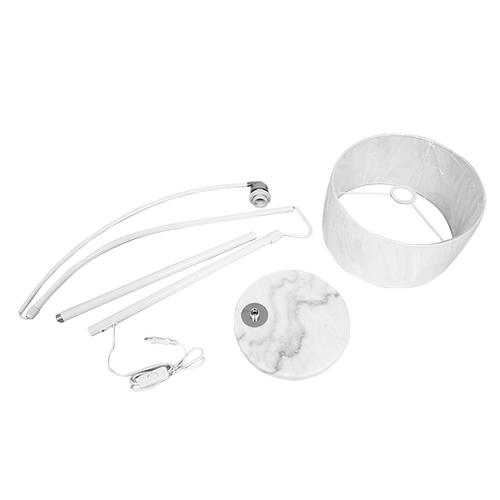 GLOBOSTAR® IMPERIAL 01588 Μοντέρνο Επιδαπέδιο Φωτιστικό με Ντουί 1 x E27 AC 220-240V IP20 - Λευκό - Μ38 x Π38 x Υ172cm