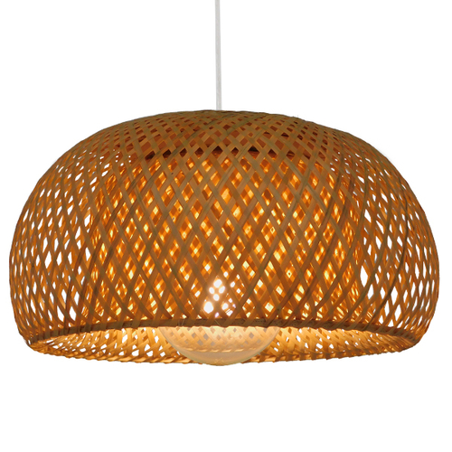 GLOBOSTAR® SAN TROPEZ 01626 Boho Κρεμαστό Φωτιστικό Οροφής με Ντουί 1 x E27 AC 220-240V IP20 - Μπεζ - Μ38 x Π38 x Υ22cm