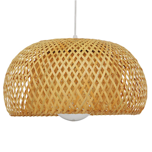 GLOBOSTAR® SAN TROPEZ 01626 Boho Κρεμαστό Φωτιστικό Οροφής με Ντουί 1 x E27 AC 220-240V IP20 - Μπεζ - Μ38 x Π38 x Υ22cm