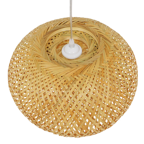 GLOBOSTAR® SAN TROPEZ 01626 Boho Κρεμαστό Φωτιστικό Οροφής με Ντουί 1 x E27 AC 220-240V IP20 - Μπεζ - Μ38 x Π38 x Υ22cm