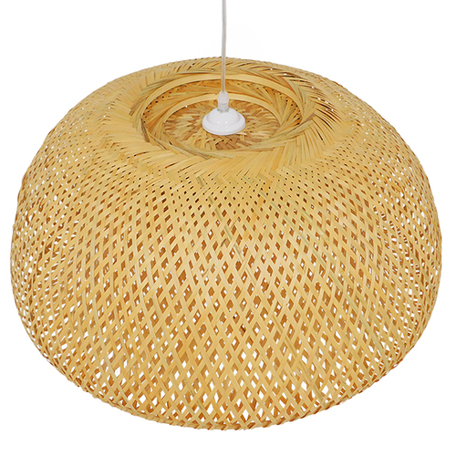 GLOBOSTAR® SAN TROPEZ 01627 Boho Κρεμαστό Φωτιστικό Οροφής με Ντουί 1 x E27 AC 220-240V IP20 - Μπεζ - Μ60 x Π60 x Υ29cm