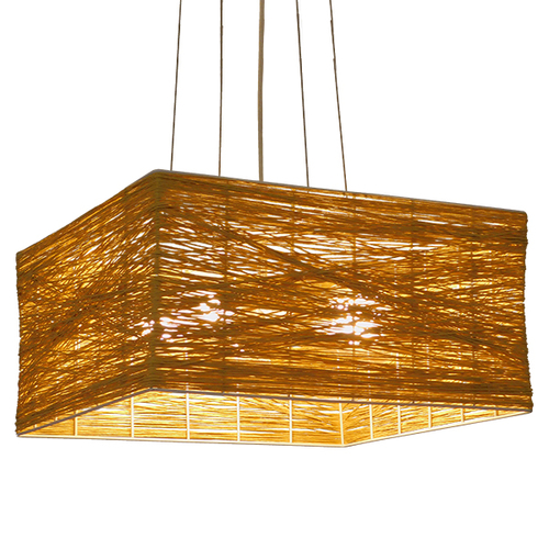 GLOBOSTAR® INCASS 01629 Vintage Κρεμαστό Φωτιστικό Οροφής με Ντουί 5 x E27 AC 220-240V IP20 - Μπεζ - Μ40 x Π40 x Υ22.5cm