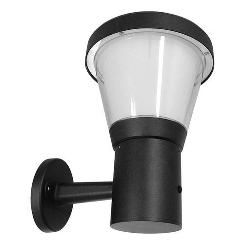 GLOBOSTAR® SOLARTIS 12126 Φωτιστικό Κολωνάκι Κήπου LED 10W 1000lm 180° με Ενσωματωμένο Φωτοβολταϊκό Panel 6V 5W & Επαναφορτιζόμενη Μπαταρία Li-ion 3.2V 6000mAh με Αισθητήρα Ημέρας-Νύχτας Αδιάβροχο IP65 Ψυχρό Λευκό 6000K - Γκρι Ανθρακί - Μ24 x Π32 x Υ28cm - 2 Χρόνια Εγγύηση