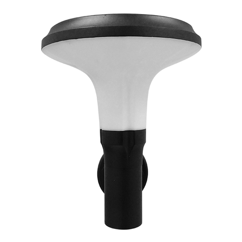 GLOBOSTAR® SOLARTIS 12129 Φωτιστικό Κολωνάκι Κήπου LED 10W 1000lm 180° με Ενσωματωμένο Φωτοβολταϊκό Panel 6V 5W & Επαναφορτιζόμενη Μπαταρία Li-ion 3.2V 6000mAh με Αισθητήρα Ημέρας-Νύχτας Αδιάβροχο IP65 Ψυχρό Λευκό 6000K - Γκρι Ανθρακί - Μ26 x Π33 x Υ28cm - 2 Χρόνια Εγγύηση