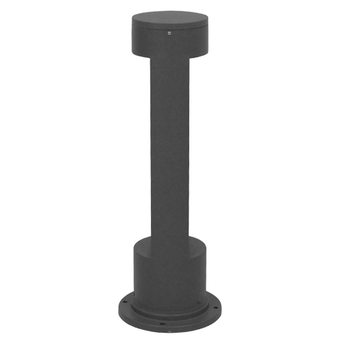 GLOBOSTAR® KIPARIO 12138 Φωτιστικό Κολωνάκι Κήπου LED 15W 1500lm 60° AC 220-240V Αδιάβροχο IP65 Θερμό Λευκό 2700K - Γκρι Ανθρακί - Μ14 x Π14 x Υ58cm - 3 Χρόνια Εγγύηση