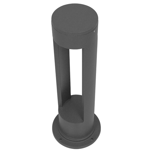 GLOBOSTAR® KIPARIO 12138 Φωτιστικό Κολωνάκι Κήπου LED 15W 1500lm 60° AC 220-240V Αδιάβροχο IP65 Θερμό Λευκό 2700K - Γκρι Ανθρακί - Μ14 x Π14 x Υ58cm - 3 Χρόνια Εγγύηση