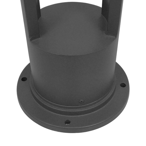 GLOBOSTAR® KIPARIO 12138 Φωτιστικό Κολωνάκι Κήπου LED 15W 1500lm 60° AC 220-240V Αδιάβροχο IP65 Θερμό Λευκό 2700K - Γκρι Ανθρακί - Μ14 x Π14 x Υ58cm - 3 Χρόνια Εγγύηση