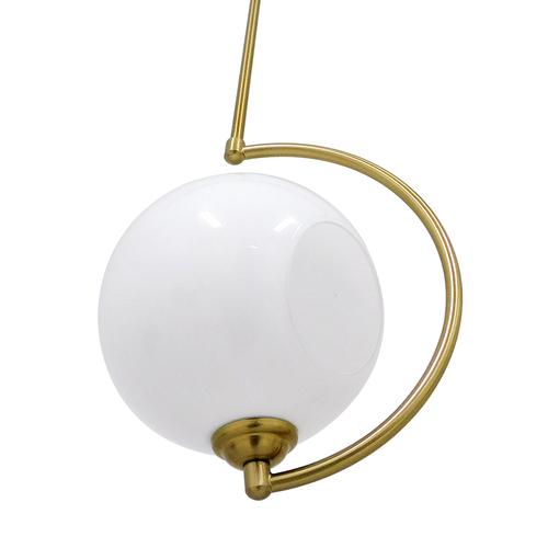 GLOBOSTAR® ISLA 00898 Μοντέρνο Φωτιστικό Οροφής με Ντουί 1 x E27 AC 220-240V IP20 - Λευκό & Χρυσό - Μ20 x Π20 x Υ33cm