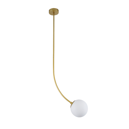 GLOBOSTAR® DRIZZLE 00922 Μοντέρνο Φωτιστικό Οροφής με Ντουί 1 x E27 AC 220-240V IP20 - Λευκό & Χρυσό - Μ15 x Π15 x Υ70cm