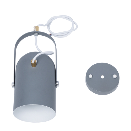 GLOBOSTAR® HAZEL 00925 Μοντέρνο Κρεμαστό Φωτιστικό Οροφής με Ντουί 1 x E27 AC 220-240V IP20 - Γκρι & Χρυσό - Μ12 x Π12 x Υ27cm