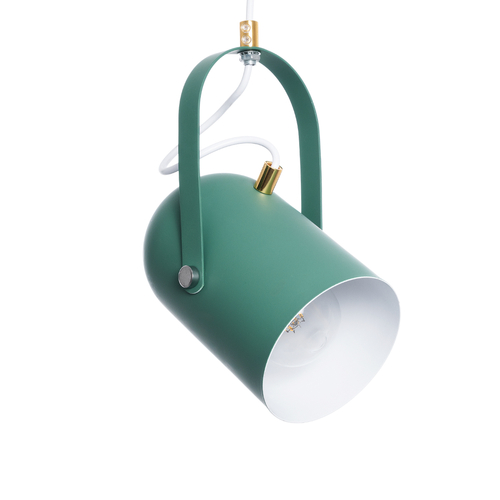 GLOBOSTAR® HAZEL 00928 Μοντέρνο Κρεμαστό Φωτιστικό Οροφής με Ντουί 1 x E27 AC 220-240V IP20 - Πράσινο & Χρυσό - Μ12 x Π12 x Υ27cm