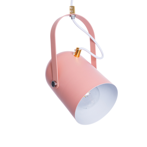 GLOBOSTAR® HAZEL 00929 Μοντέρνο Κρεμαστό Φωτιστικό Οροφής με Ντουί 1 x E27 AC 220-240V IP20 - Ροζ & Χρυσό - Μ12 x Π12 x Υ27cm