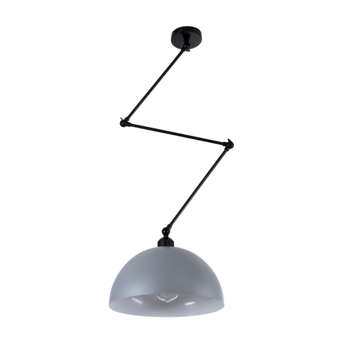 GLOBOSTAR® LOTUS 00937 Μοντέρνο Φωτιστικό Οροφής με Ντουί 1 x E27 AC 220-240V IP20 - Γκρι & Μαύρο - Μ30 x Π30 x Υ21cm