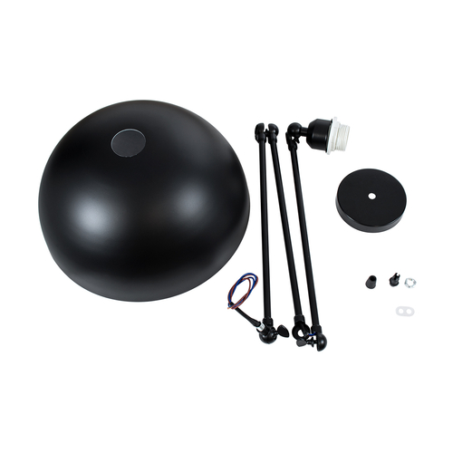 GLOBOSTAR® LOTUS 00939 Μοντέρνο Φωτιστικό Οροφής με Ντουί 1 x E27 AC 220-240V IP20 - Μαύρο - Μ30 x Π30 x Υ21cm