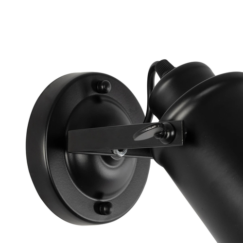 GLOBOSTAR® JAKE 00948 Μοντέρνο Φωτιστικό Τοίχου - Απλίκα με Ντουί 1 x E27 AC 220-240V IP20 - Μαύρο - Μ9 x Π22 x Y22cm
