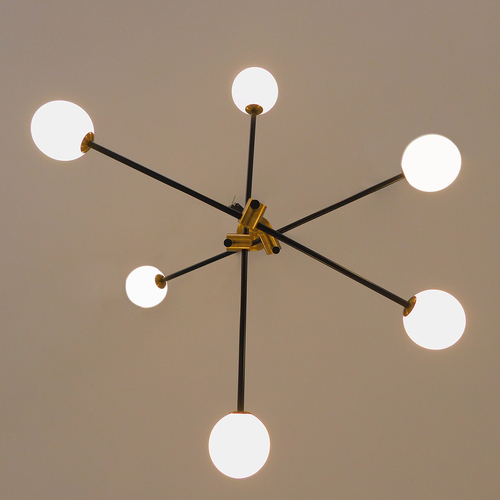 GLOBOSTAR® VELVET 00994 Μοντέρνο Κρεμαστό Φωτιστικό Οροφής με Ντουί 6 x G9 AC 220-240V IP20 - Πολύχρωμο - Μ80 x Π80 x Υ85cm