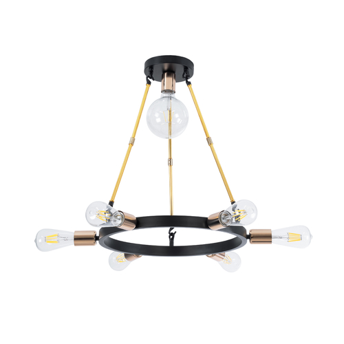 GLOBOSTAR® SAILOR 01445 Μοντέρνο Φωτιστικό Οροφής με Ντουί 7 x E27 AC 220-240V IP20 - Πολύχρωμο - Μ55 x Π55 x Υ55cm