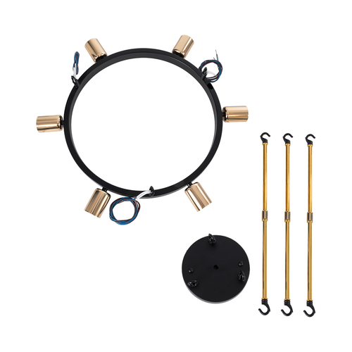 GLOBOSTAR® SAILOR 01445 Μοντέρνο Φωτιστικό Οροφής με Ντουί 7 x E27 AC 220-240V IP20 - Πολύχρωμο - Μ55 x Π55 x Υ55cm