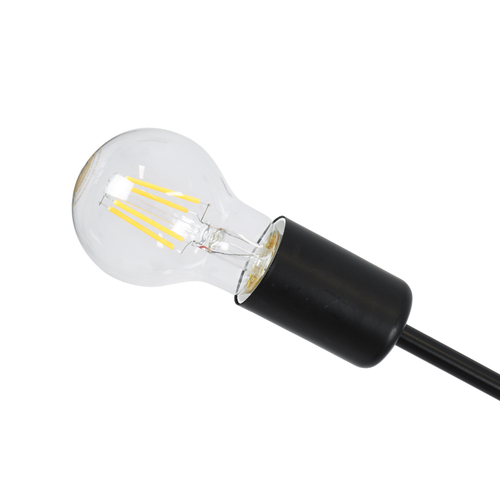 GLOBOSTAR® MILANO 01486 Μοντέρνο Φωτιστικό Οροφής με Ντουί 12 x E27 AC 220-240V IP20 - Μαύρο - Μ80 x Π80 x Υ80cm