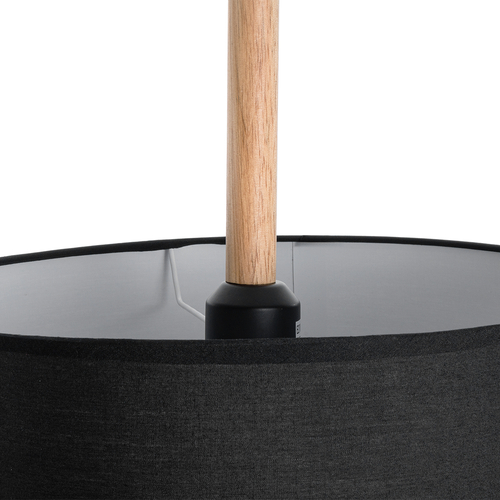 GLOBOSTAR® BRONX 01517 Μοντέρνο Κρεμαστό Φωτιστικό Οροφής με Ντουί 1 x E27 AC 220-240V IP20 - Μαύρο & Μπεζ - Μ35 x Π35 x Υ50cm