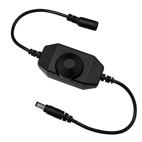 GLOBOSTAR® DIMMERANO 73306 Διακόπτης On/Off & Dimming με 1 x 5A 120W Κανάλι DC 12-24V 5A 120W Max IP20 - Μαύρο - Μ25 x Π3.2 x Υ3.3cm - 2 Χρόνια Εγγύηση