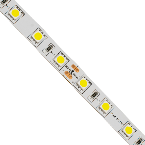 GLOBOSTAR® LUMAR 70221 Ταινία LED 14.4W/m 1440lm/m 120° DC 24V IP20 60 x SMD5050 Chip/m Φυσικό Λευκό 4500K Dimmable - Μ500 x Π1 x Υ0.2cm - Ρολό 5 Μέτρων - 5 Χρόνια Εγγύηση