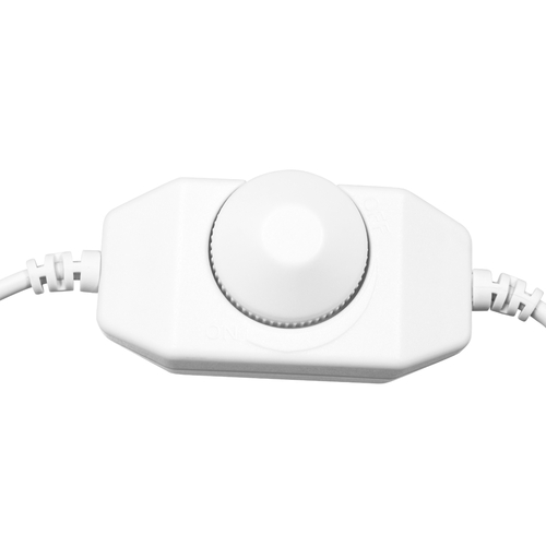 GLOBOSTAR® DIMMERANO 73305 Διακόπτης On/Off & Dimming με 1 x 5A 120W Κανάλι DC 12-24V 5A 120W Max IP20 - Λευκό - Μ25 x Π2.3 x Υ1.1cm - 2 Χρόνια Εγγύηση