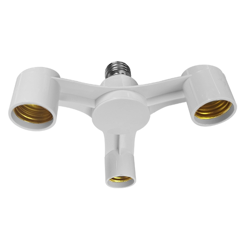 GLOBOSTAR® ADAPTOR 78976 Αντάπτορας/Μετατροπέας από Ντουί E27 σε 3 x E27 IP20 - Μ18 x Π18 x Υ10cm
