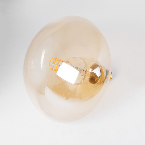 GLOBOSTAR® MUSHROOM 99173 Λάμπα E27 MR200 LED 4W 280lm 360° AC 220-240V IP20 Ultra Θερμό Λευκό 2200K Dimmable - Soft T Spiral Filament Chip - Μελί - Μ20 x Π20 x Υ20cm - 3 Χρόνια Εγγύηση