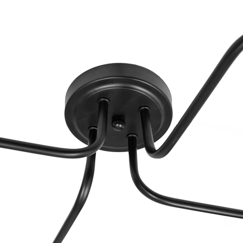 GLOBOSTAR® LIBERTA 00838 Vintage Φωτιστικό Οροφής με Ντουί 4 x E27 AC 220-240V IP20 - Μαύρο - Μ44.5 x Π44.5 x Υ12cm