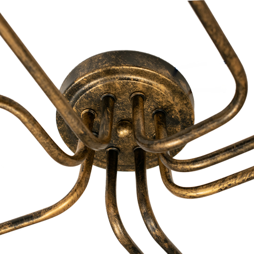 GLOBOSTAR® LIBERTA 00841 Μοντέρνο Φωτιστικό Οροφής με Ντουί 8 x E27 AC 220-240V IP20 - Μπρούτζινο - Μ102 x Π72 x Υ10.5cm