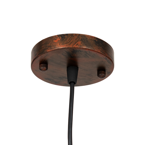 GLOBOSTAR® CAGE 00866 Vintage Κρεμαστό Φωτιστικό Οροφής με Ντουί 1 x E27 AC 220-240V IP20 - Χάλκινο - Μ15 x Π15 x Υ22cm